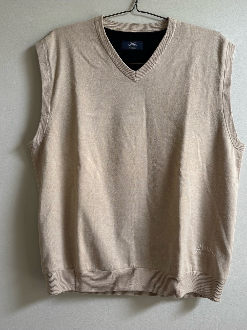 Callaway Men's‎ Beige V-Neck Sweater Vest